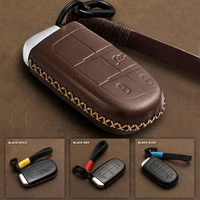 2 3 4 buttons for jeep grand cherokee chrysler 300c renegade fiat freemont leather car key cover case key chain key protector