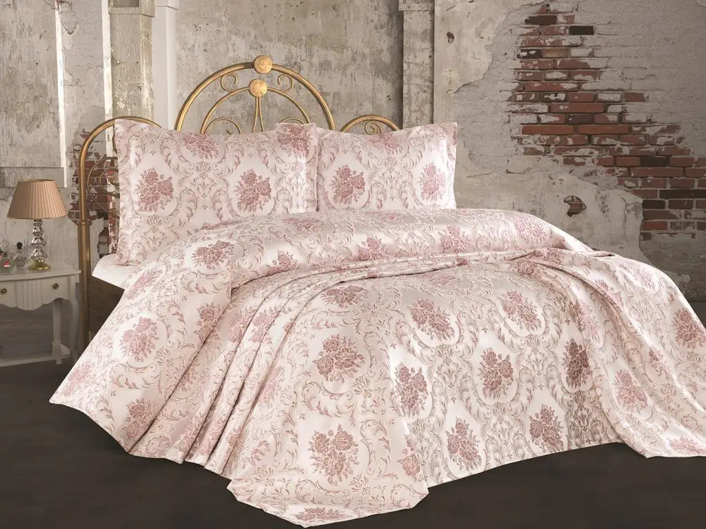 

DowryWorld Samara Bed Cover Powder