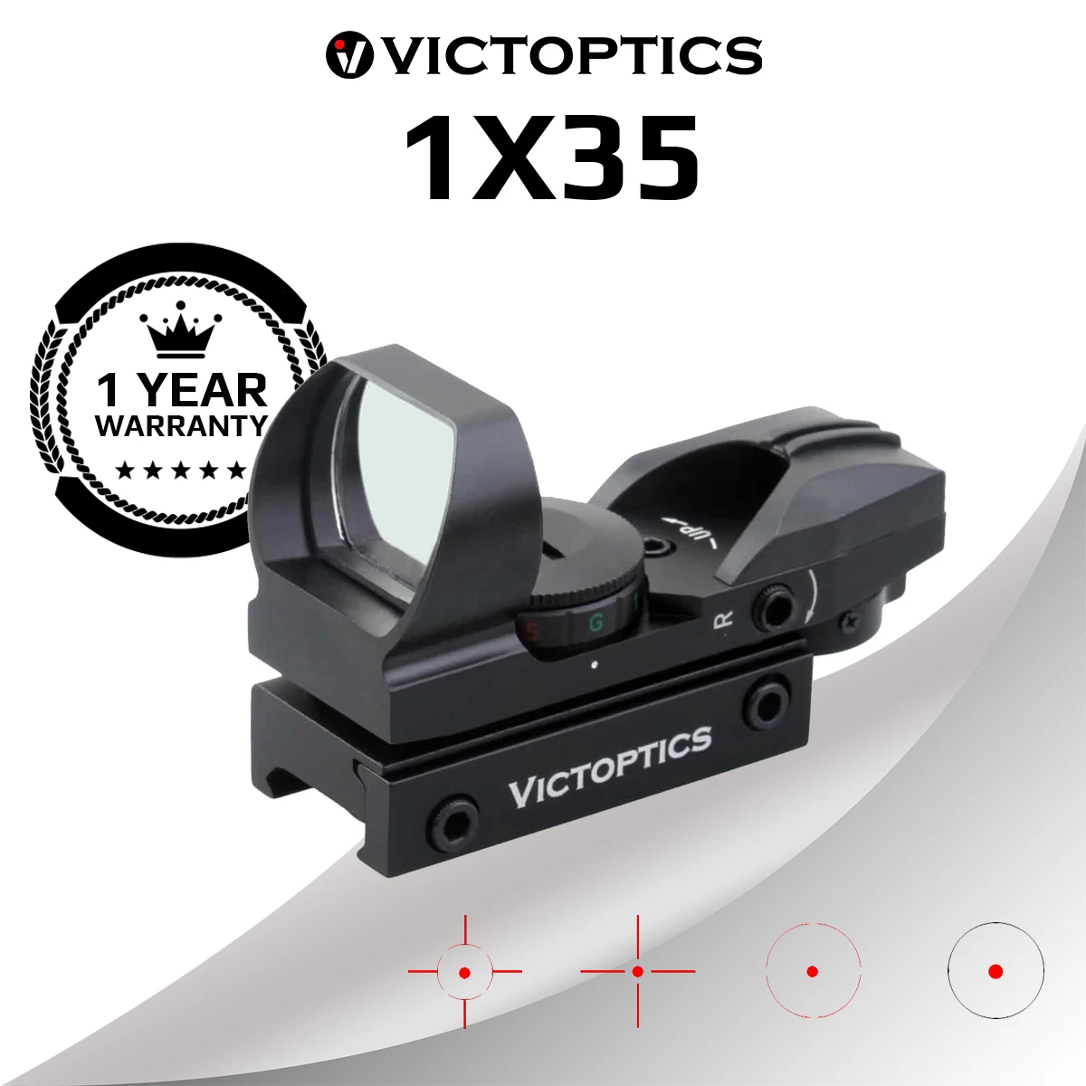 Прицел VictOptics 1x23x34 оптический прицел с коллиматорным прицелом красной точкой