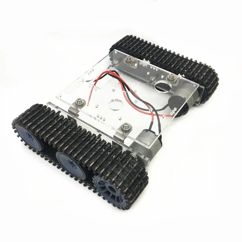 Акриловый Танк робот шасси DC9 12V гусеничный Автомобиль DIY платформа комплект для