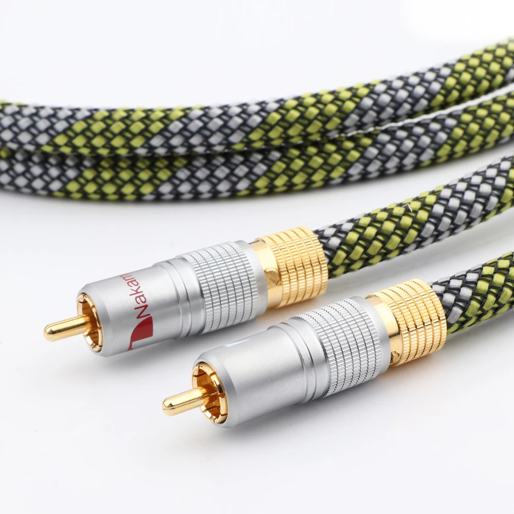 Кабель для подключения аудиосигнала с посеребренным покрытием и разъемом nakamiche |