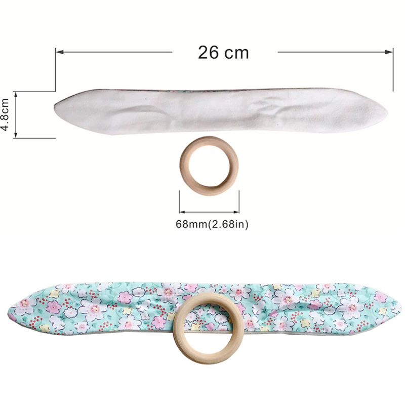 

BalleenShiny Baby Wooden Teething Toys Rabbit Ears Teether Baby Rattles DIY Pacifier Chain Decoration Baby Tooth Care