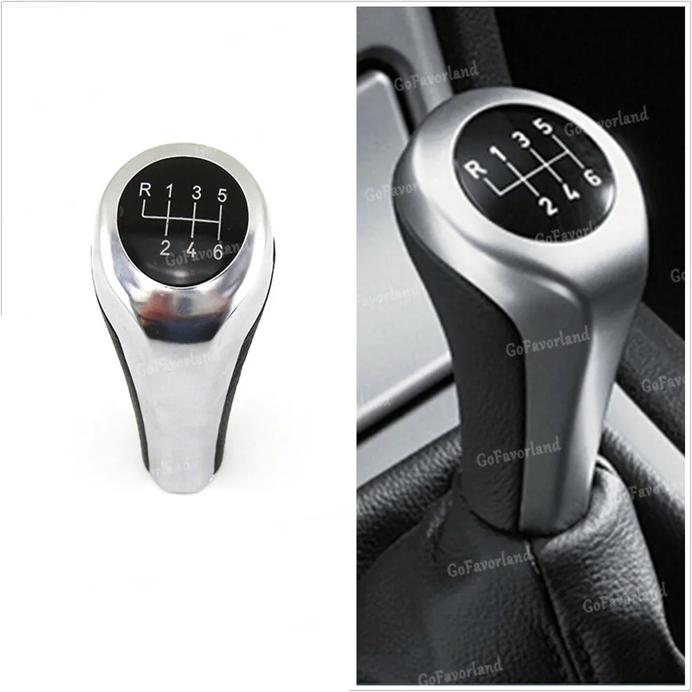 Ручка переключения передач хромированная матовое углеродное волокно 5 6