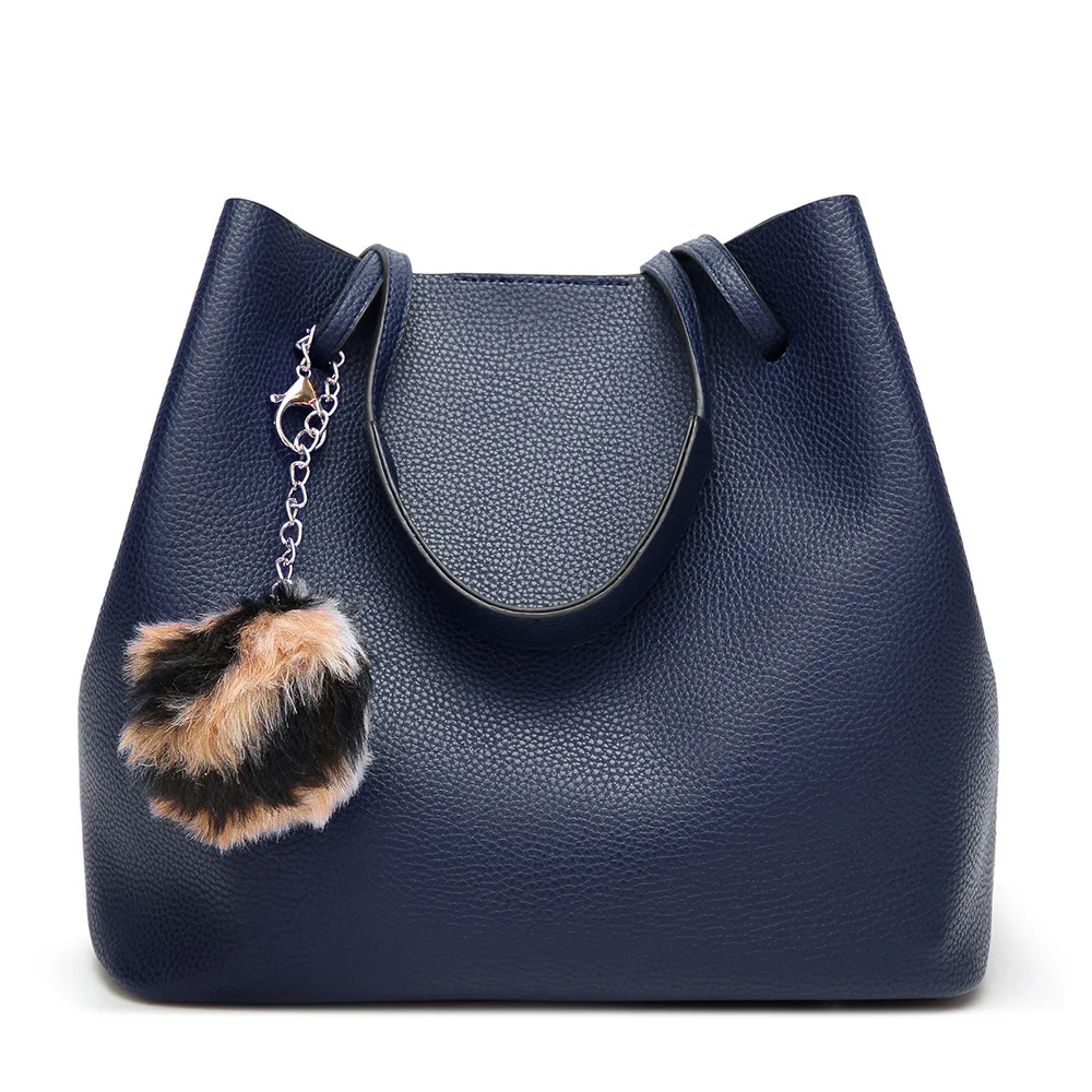 

Women's Bag New European and American Fashion Women's Big Bag Lychee-print Hand-held Shoulder Bag