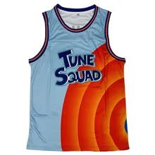 High-end embroidery Space jam 2 6# Movie Tune Squad Basketball Jersey Set Sports Air Sleeve Shirt Singlet Uniform