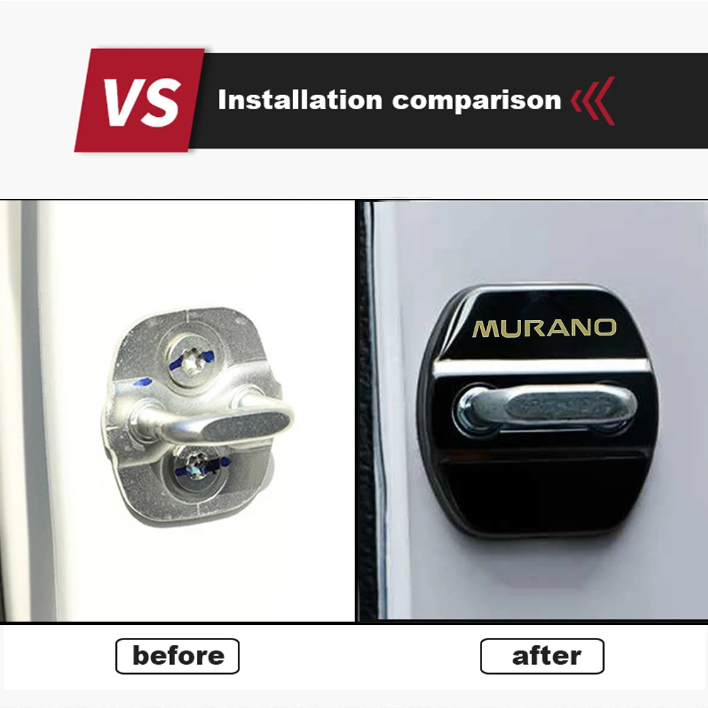 4 шт. 3D нержавеющая сталь автомобиля Защита для дверного замка зеркало заднего