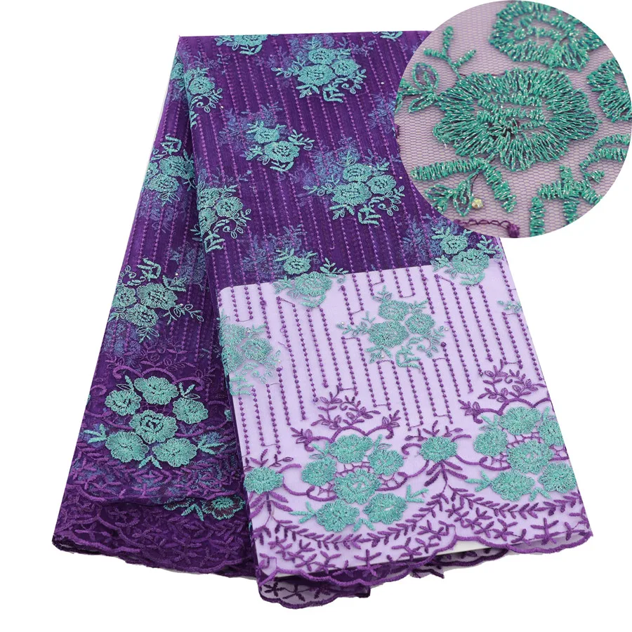 

African High Quality French Tulle Lace Fabric African Lace Fabric 5 Yards Sewing Nigerian Lace Fabric For Wedding Dress