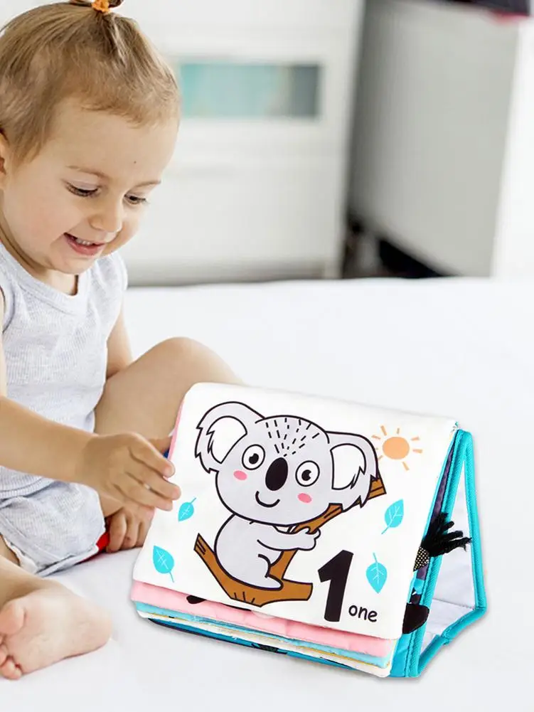 Книга из ткани для детей первая мягкая образовательная Ткань о животных