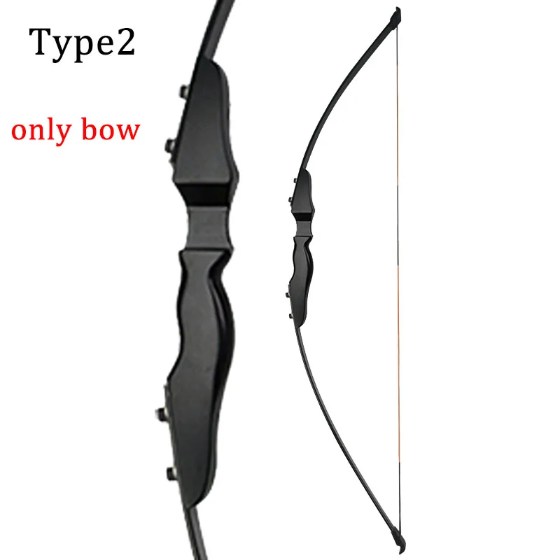 Type2(Only Bow) 40lbs прямой лук 5" Молодежный Начинающий тренировочный Рекурсивный лук 31,5" Стекловолоконный набор стрел для охоты стрельбы из лука - Цвет: Type2(Only Bow)