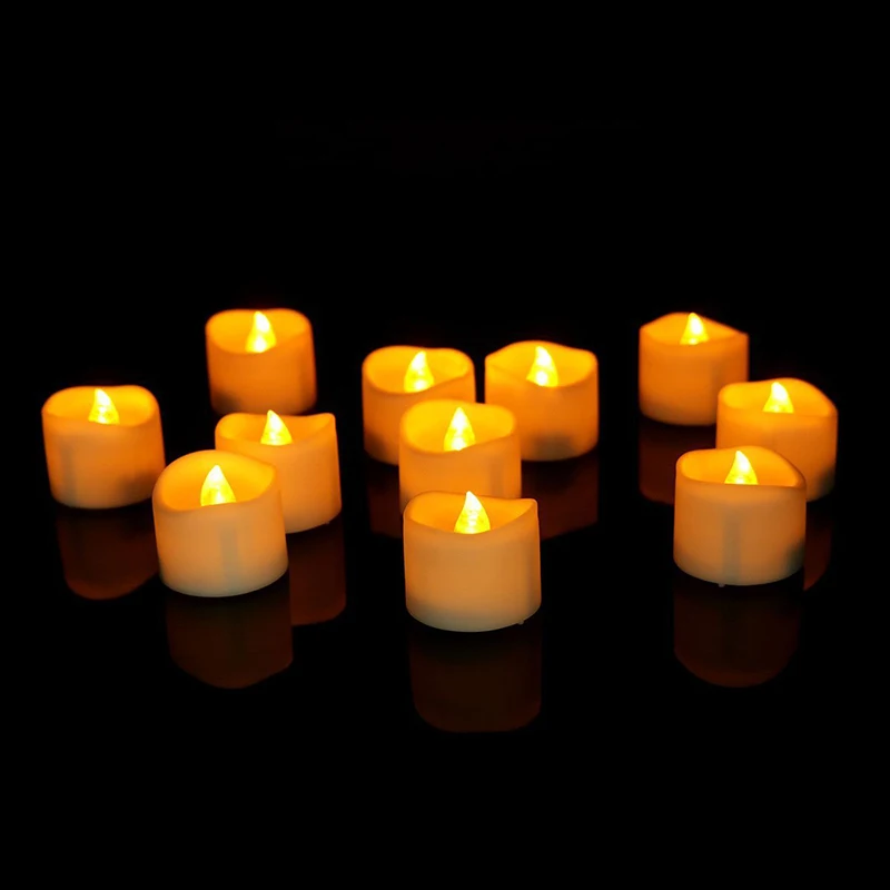 1Piece Artificial Led Candle Flickering Flame Tealight Flameless Electric Tea Light for Gift Home Decoration | Дом и сад