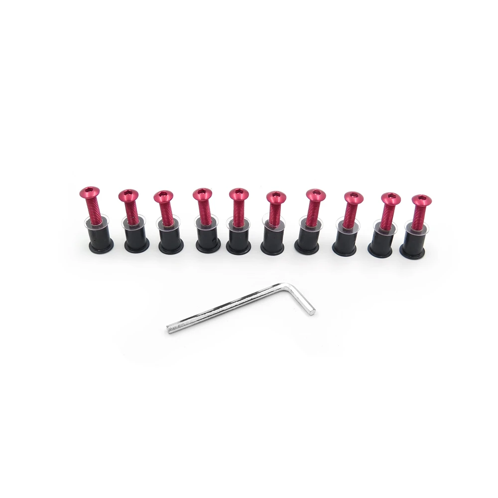 Aftermarket free shipping motorcycle parts Windshield Bolts Nuts Screw for Yamaha Kawasaki Ducati Honda Suzuki Red |