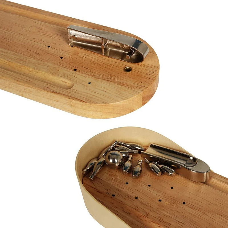 

Mini Bowling Toy Wooden Desktop Indoor Outdoor Bowling Game Set Classic Desk Ball Board for Kids Adults