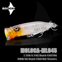 fishing accessories lure popper flaoting topwater bait weights 9g 70mm pesca wobblers leurre brochet fish isca artificial angeln