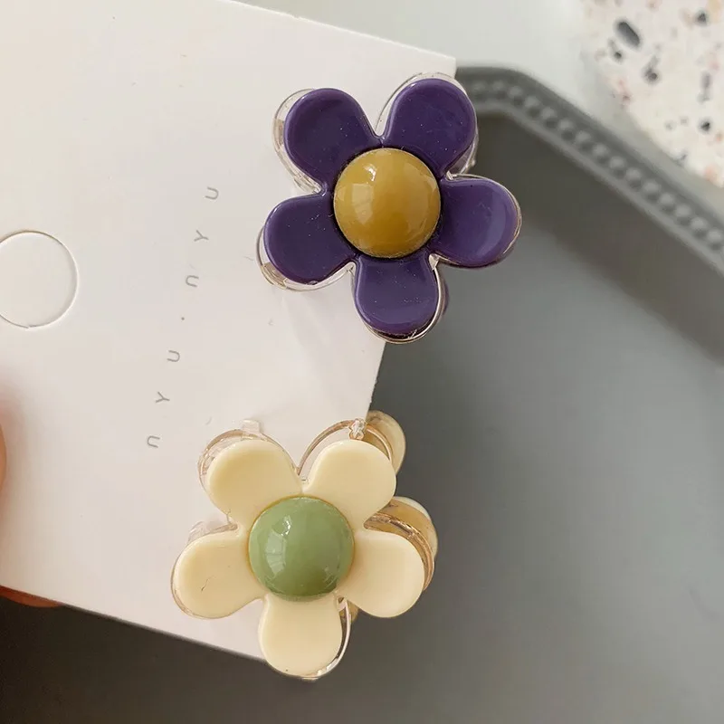 2019 Новинка для девочек 1 штука футболка с цветной акриловый цветок коготь волос