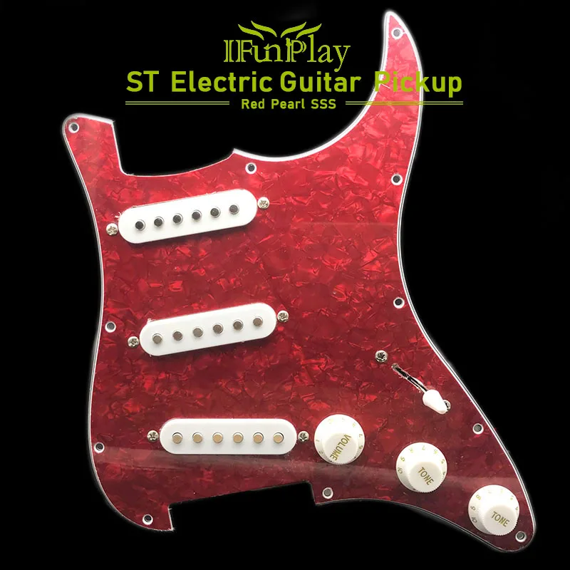 Предварительно загруженная одинарная катушка SSS электрогитара Pickguard пикап