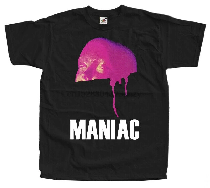 Maniac V5 фильм ужасов плакат Вильям Люстиг Футболка (черный) все размеры S-5XL |