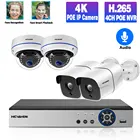 4K камера видеонаблюдения системы безопасности наружная Проводная Водонепроницаемая Ai Auido POE IP камера комплект видеонаблюдения 4CH NVR комплект 8MP IP Cam
