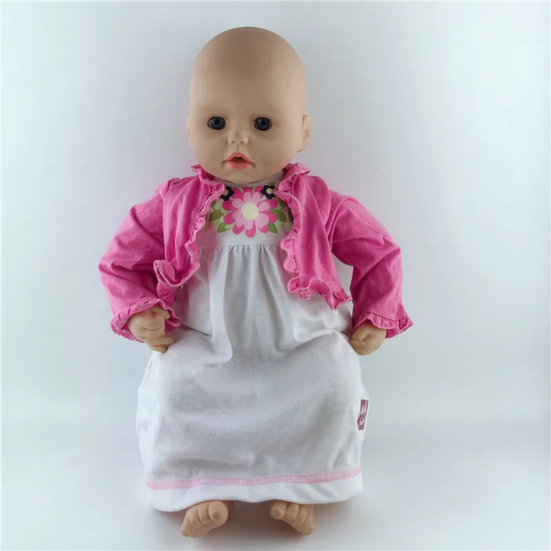 Розовый комбинезон + шапка комплект одежды для куклы подходит 46 см/18 дюймов