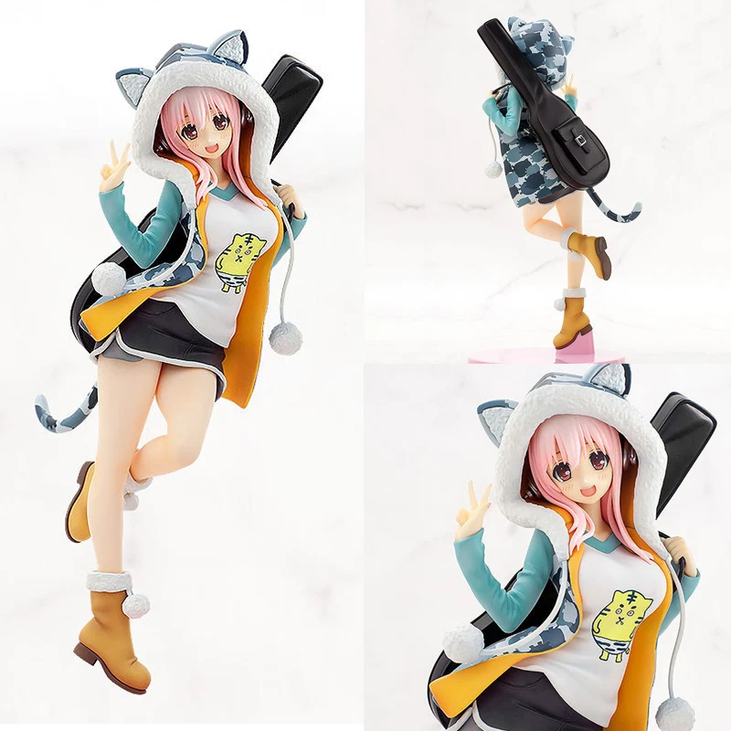 20cm Super Sonico Figure Tiger Coat Guitar SuperSonic Girls Tora Parka Ver. Collectible Model Boy Gifts Toys | Игрушки и хобби