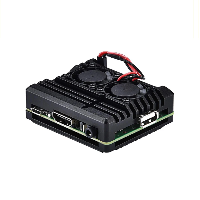 Aokin для Raspberry Pi 3A+ чехол теплоотвод Raspberry Pi 3A+ корпус алюминиевый сплав двойной вентилятор охлаждения чехол