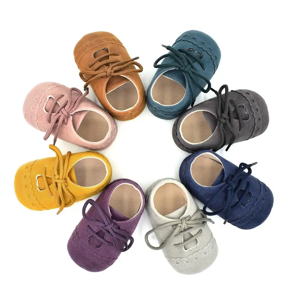 Newborn Baby Shoes Girls Boys Soft Warm Nubuck Leather Prewalker Anti-slip Canvas Sports Sneakers Moccasins Footwear |