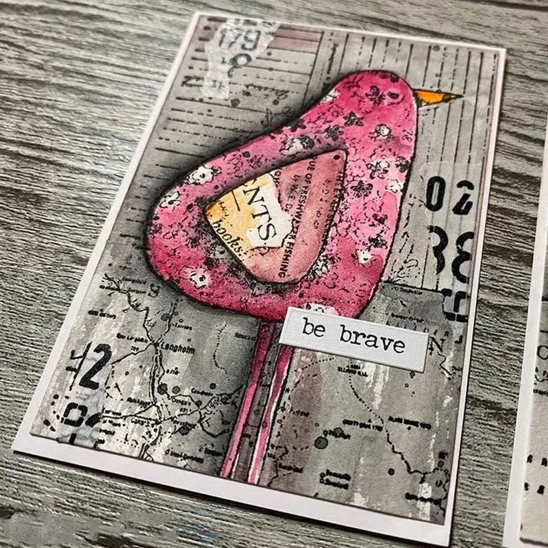 Набор прозрачных штампов с тремя птицами винтажные прозрачные штампы необычными