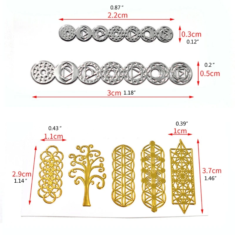 1 Набор семь чакр металлические наклейки искусственное наполнение | Украшения и