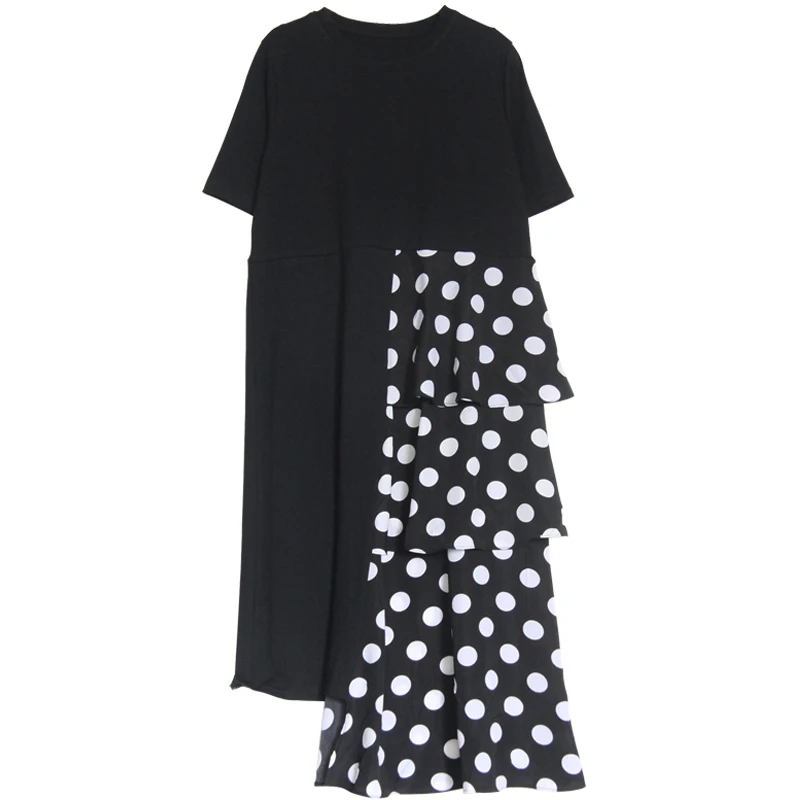 Женское платье LANMREM с коротким рукавом и принтом в горошек YH06701 | Женская одежда