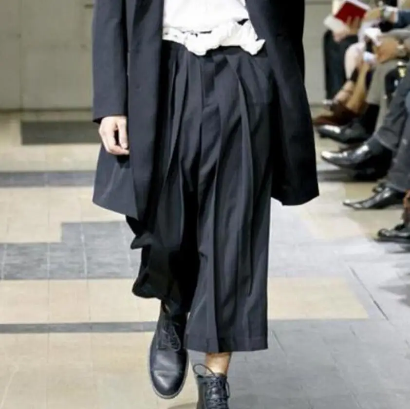 

Men Lager Size Free Shipping Korean Version Of Leisuer Skirt Pants Stage Performance Clothing / 27-39