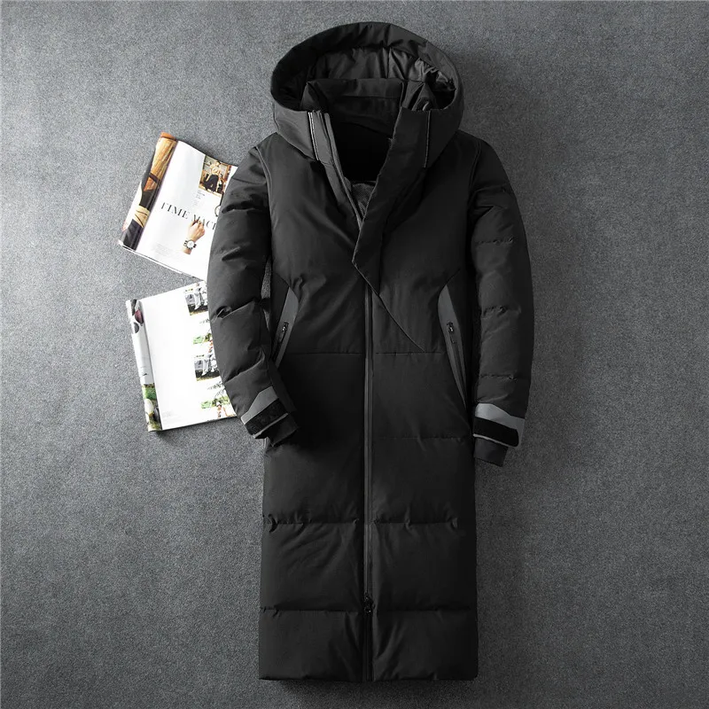 Длинный раздел Россия Зима Мужчины холодный и теплый пуховик человек