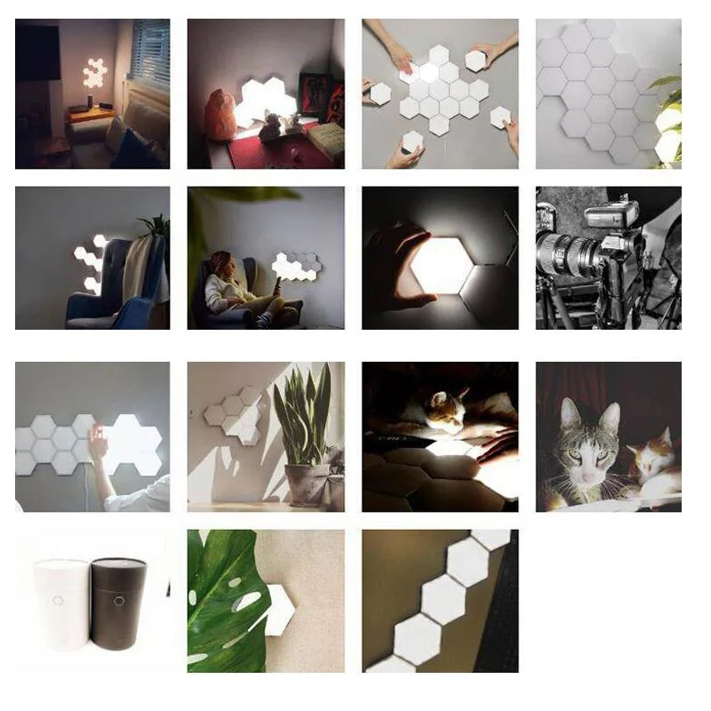 DIY Квантовая лампа сенсорный ночник Магнитный шестигранник креативное Украшение