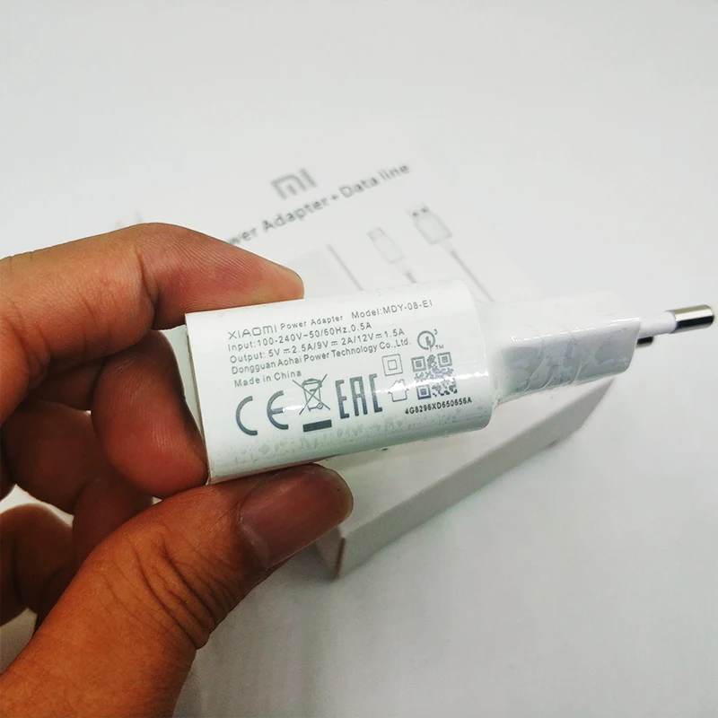 Быстрое зарядное устройство XIAO mi 12V 1.5A QC3.0 адаптер TYPE C кабель для передачи данных
