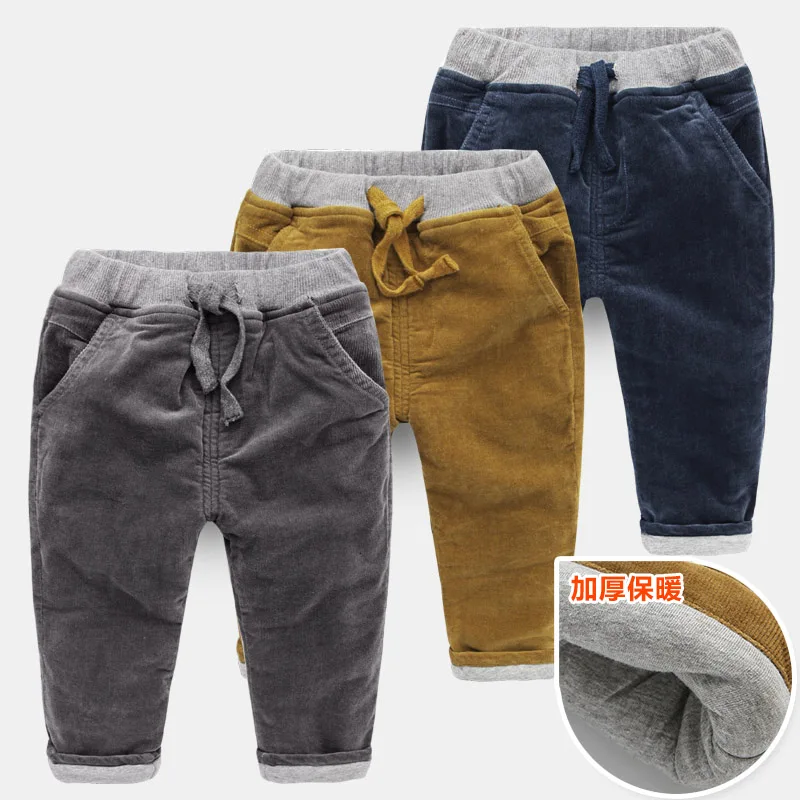 Утепленные вельветовые брюки для мальчиков новые с хлопковой подкладкой на