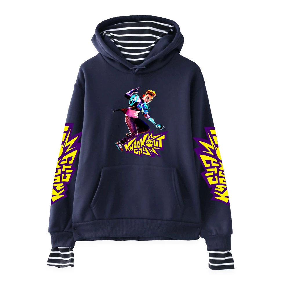 

Knockout City Hoodie Fake Two Piece Women's Hoodie Long Sleeve Sweatshirt Harajuku Streetwear 2021 Pop Games Fashion Clothes