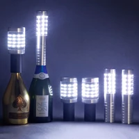 modern bar night light led strobe baton champagne wine bottle sparkler flash sticks bottle flash baton champagne crown cap