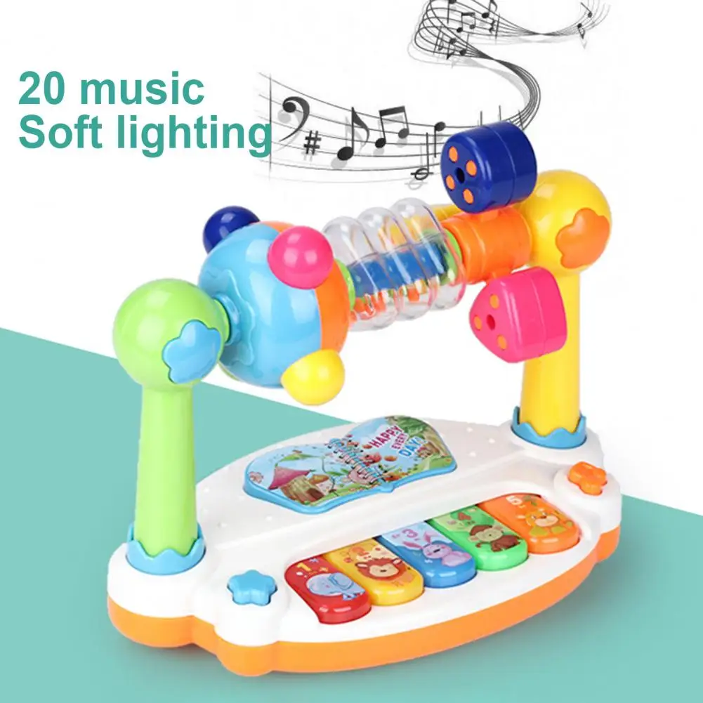 children baby rotating music piano with light sound educational toy kids gift animals sounding keyboard baby playing type musica free global shipping