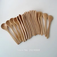 10pcsset 5 1inch wooden spoon ecofriendly tableware bamboo scoop coffee honey tea spoon stirrer ja55