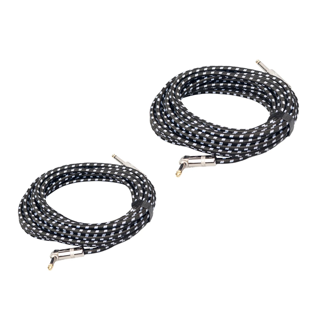 

Durable 1/4inch TS Plug Knit Amp Cable Cord for Guitar Effect Pedal Parts