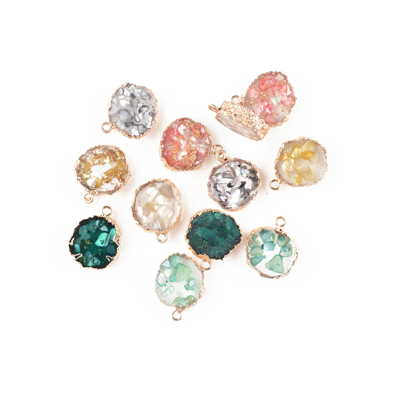 10 шт. геометрические подвески из смолы в виде ракушек|Ювелирная фурнитура и