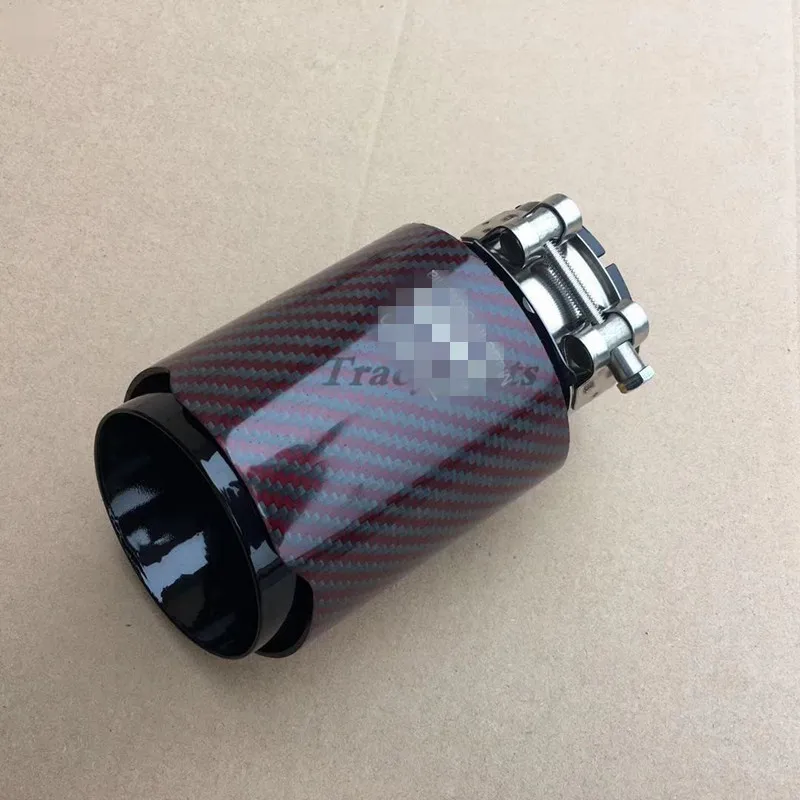 1 шт. Akrapovic глянцевый красный углеродистый Глушитель Черный из нержавеющей