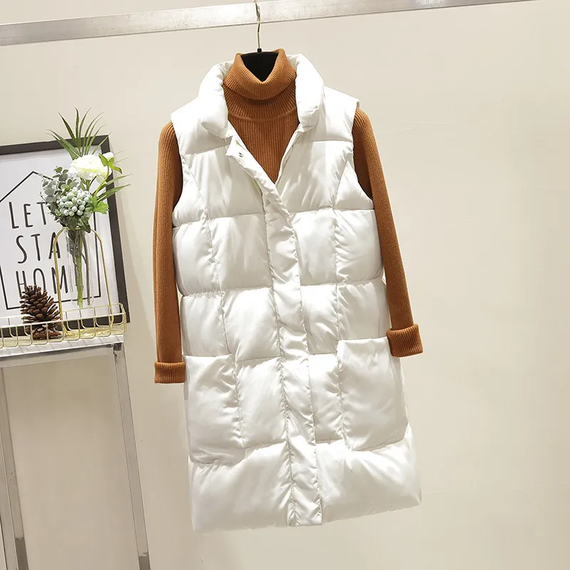Women Vest Winter Jacket Pocket Coat Warm Casual Cotton Padded Female Slim Sleeveless Waistcoat | Женская одежда