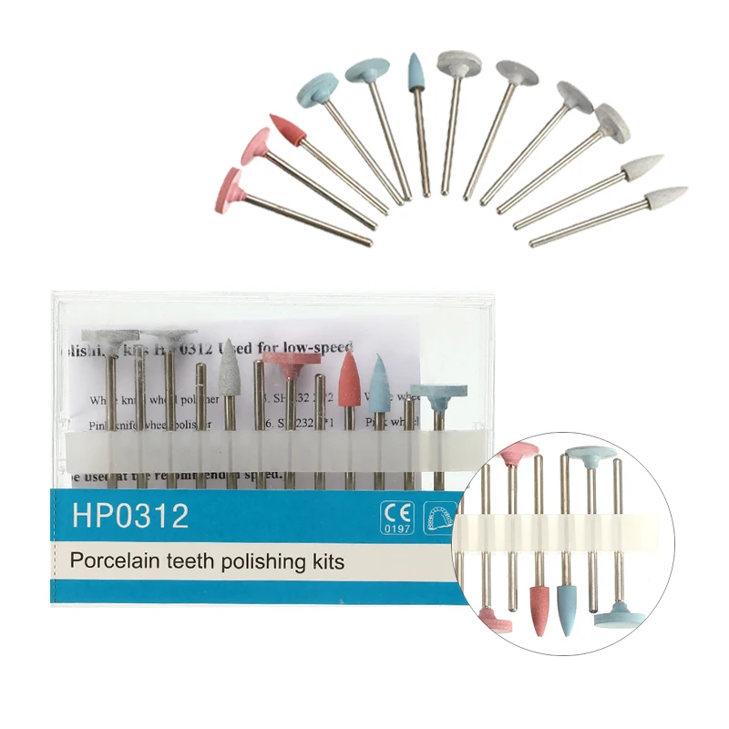 12 шт. композитный стоматологический полировальный набор боров для низкой
