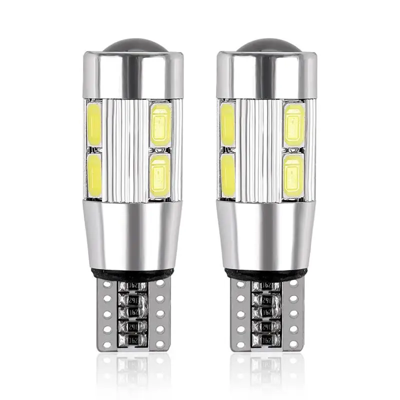 2 шт. T10 W5W 194 10 светодиодный Клин светильник 5630 SMD с двумя объективами
