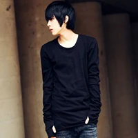 mens t shirts korean version of spring mittens round neck long sleeve t shirts large size fashion casual trend