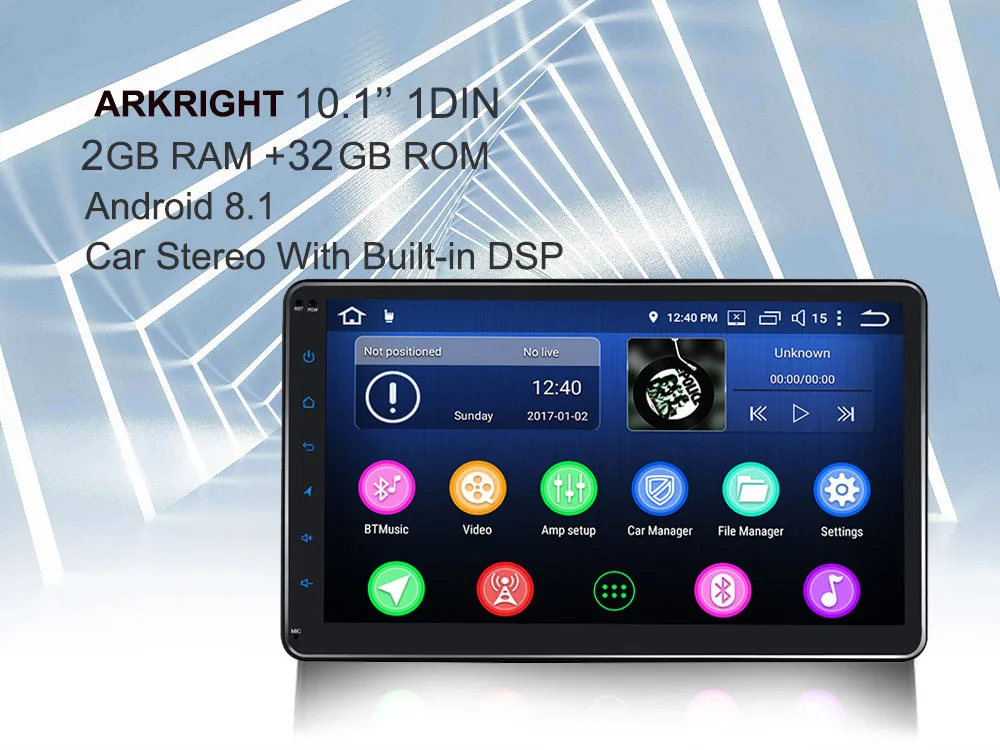 ARKRIGHT 10,1 ''1Din 32 ГБ Автомобильный плеер Android автомобильный Радио Стерео Аудио мультимедийный плеер DSP 4G Carplay быстрая загрузка HD 1280*720P