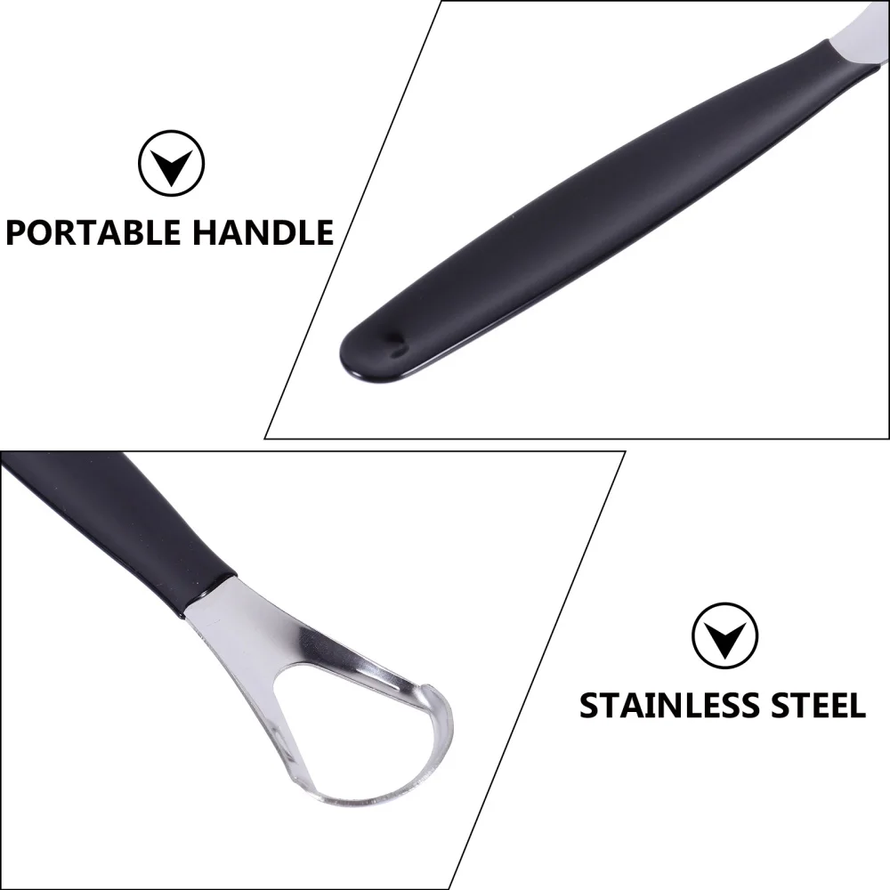 

4pcs Useful Tongue Scraper Stainless Steel Oral Tongue Cleaner Mouth Brush