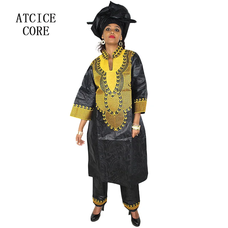 Бесплатная доставка Новинка Платье с вышивкой в африканском стиле Топ брюками