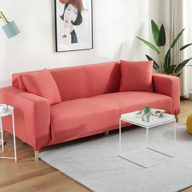 Pink 04 Стрейч диван крышка четыре сезона все включено Универсальный диванных чехлов эластичность чехол для дивана Чехлы для 1/2/3/4 местный Гостиная - Цвет: Pink 04