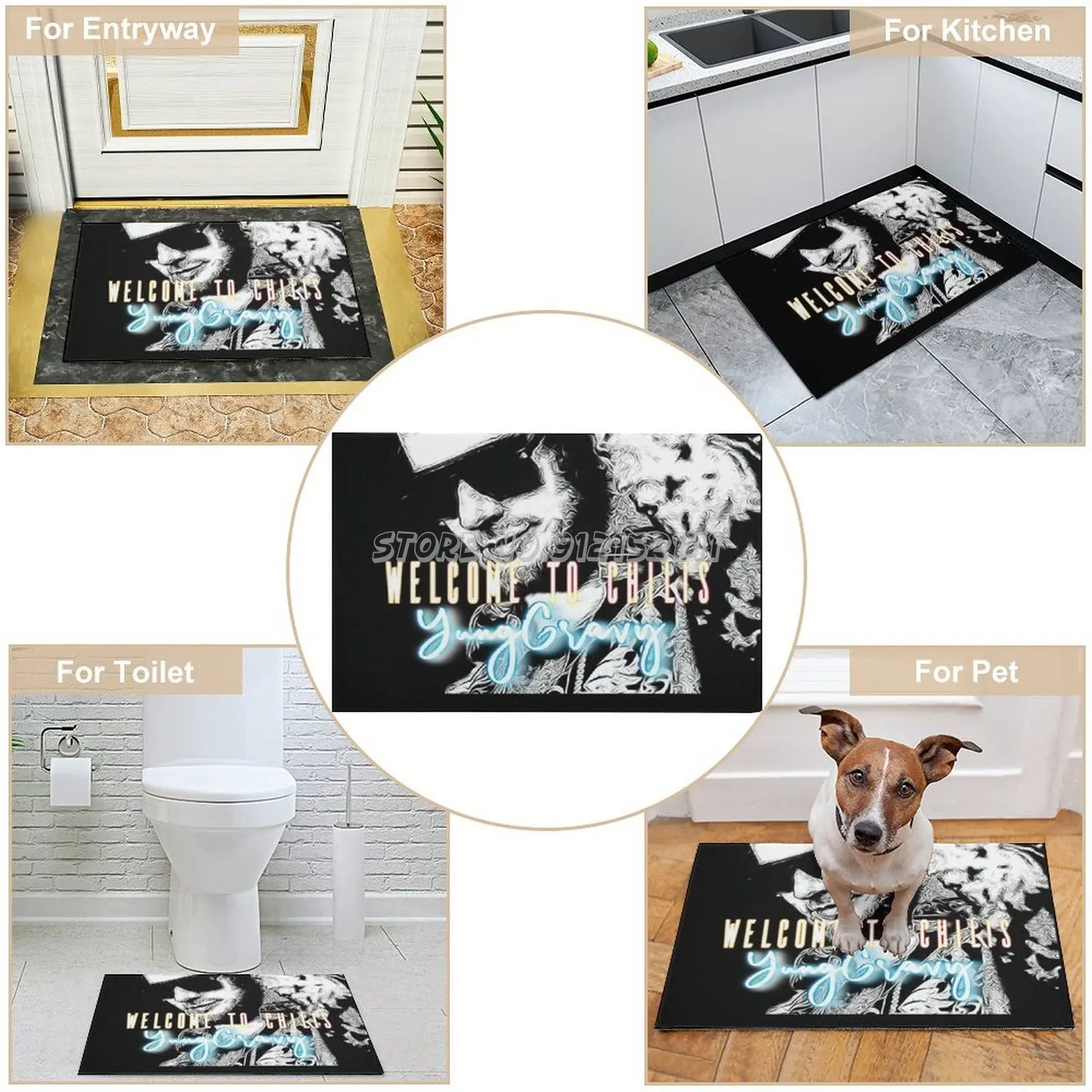 

Yung Gravy Добро пожаловать в Chilis Merch, коврик, вакуумный кухонный коврик для спальни, высота 40*60 см