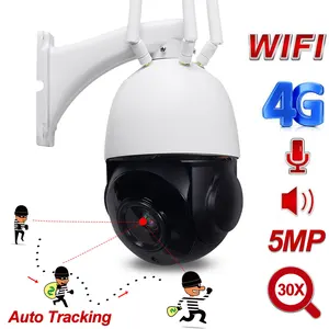 ai human auto tracking 5mp hd 4g ip camera wifi outdoor ptz camera ir 30x zoom auto focus cctv wi fi onvif camera two way audio free global shipping